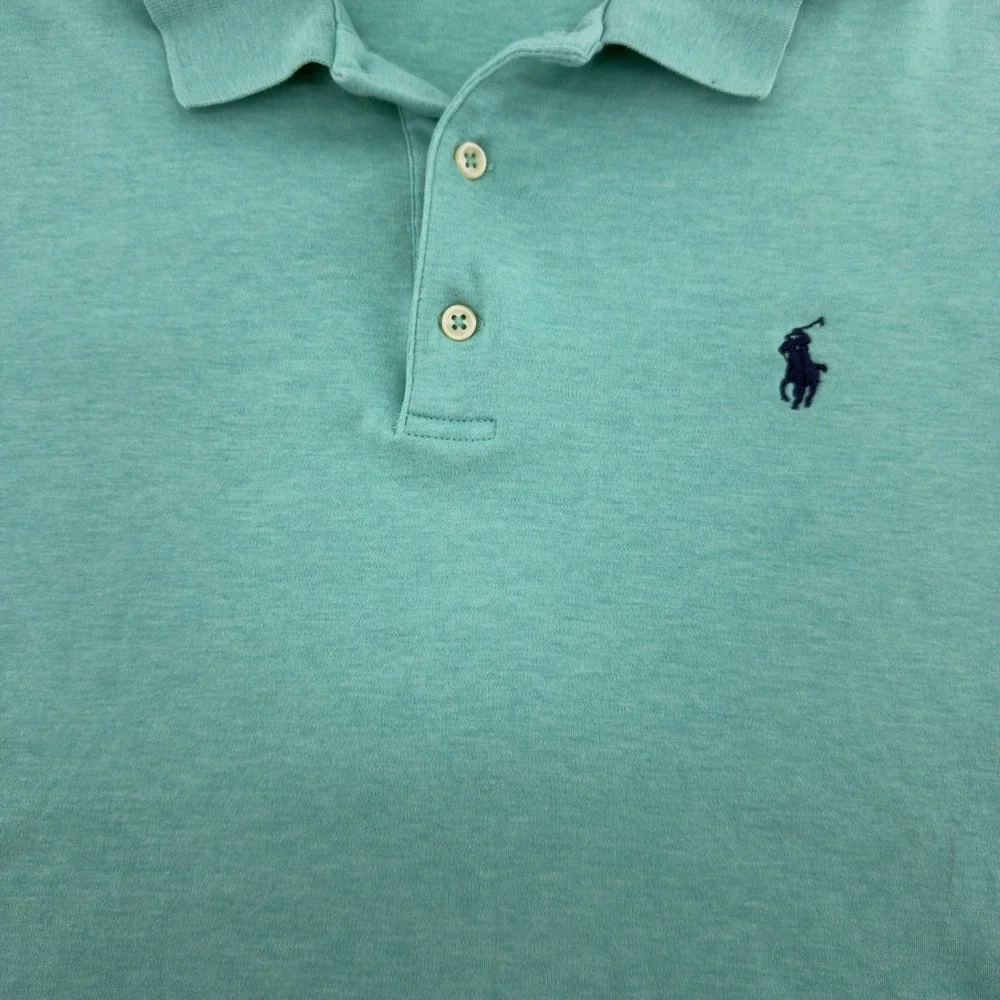 Polo Ralph Lauren Mens Classic Fit Polo‎ Shirt Large Teal Green Heather